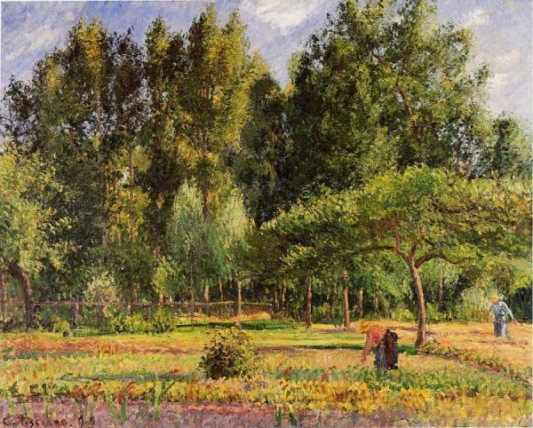 Poplars, Afternoon In Eragny by Camille Pissarro