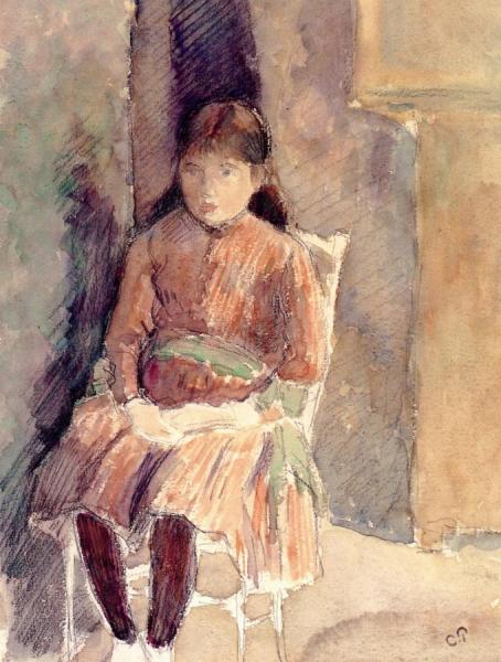 Portrait Of Jeanne, The Artist's Daughter by Camille Pissarro