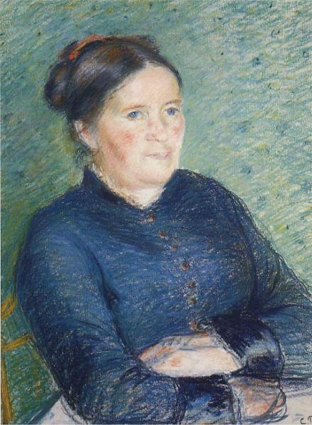 Portrait Of Madame Pissarro by Camille Pissarro