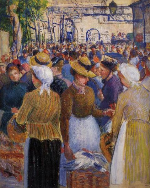 Poultry Market At Gisors by Camille Pissarro Oil Painting Reproductions