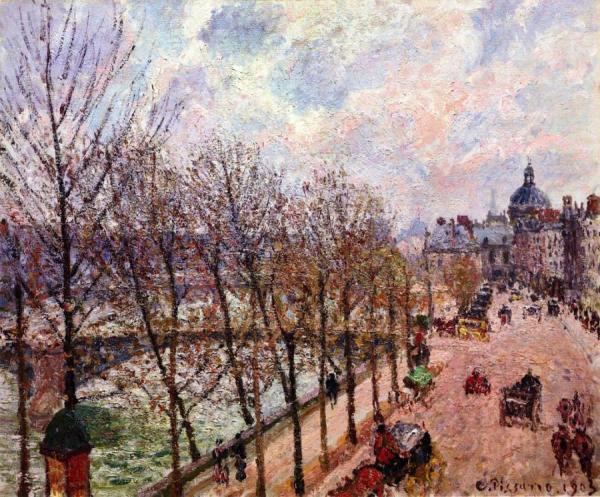Quai Malaquais And The Institute by Camille Pissarro