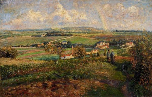 Rainbow, Pontoise by Camille Pissarro