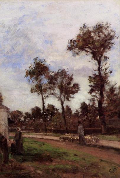 Road At Louveciennes by Camille Pissarro Oil Painting Reproductions