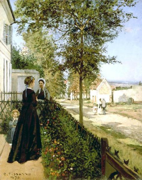 Road From Versailles To Louveciennes by Camille Pissarro Oil Painting Reproductions