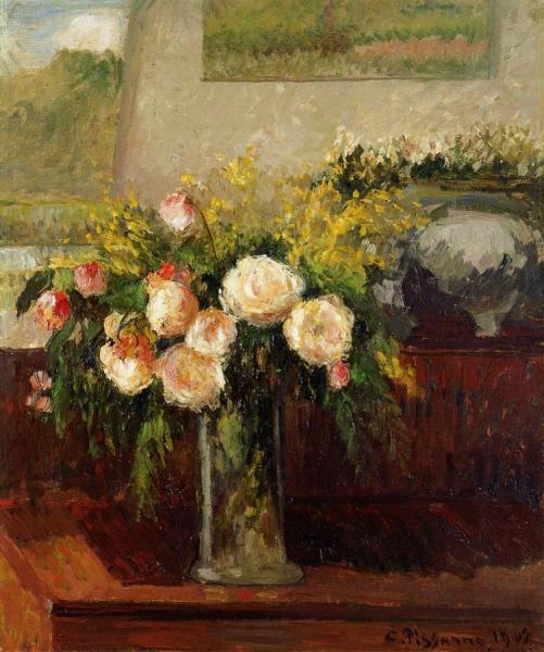 Roses Of Nice by Camille Pissarro