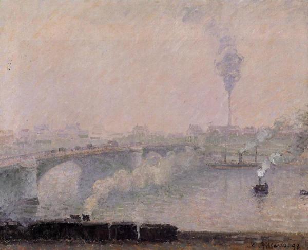 Rouen, Fog Effect by Camille Pissarro