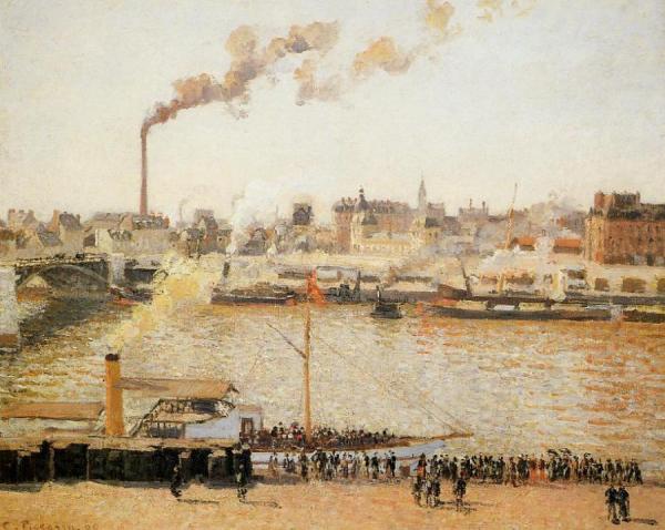 Rouen, Saint-sever: Morning by Camille Pissarro