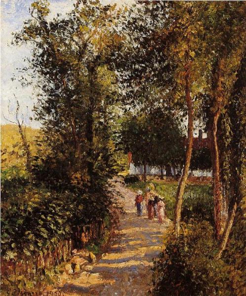 Route De Berneval0le-petit by Camille Pissarro