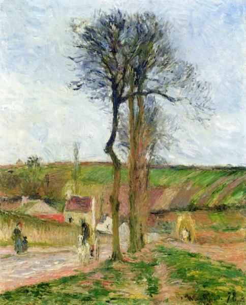 Rue De L'hermitage, Et Côte Des Mathurins, Pontois by Camille Pissarro