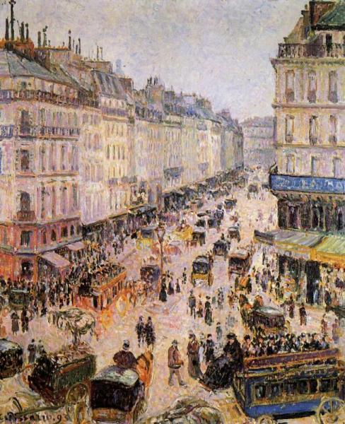 Rue Saint-lazare by Camille Pissarro