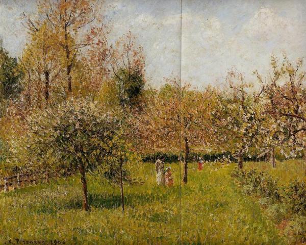 Spring At Eragny by Camille Pissarro Oil Painting Reproductions