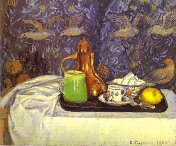 Still Life With A Coffee Pot by Camille Pissarro