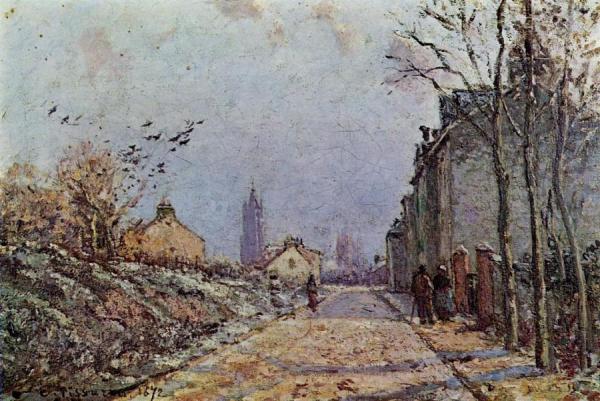 Street: Snow Effect by Camille Pissarro