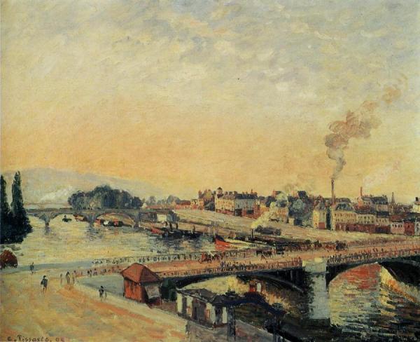 Sunrise, Rouen by Camille Pissarro