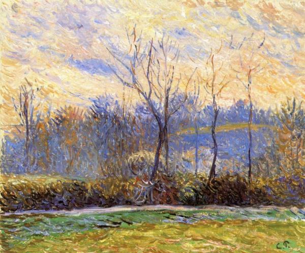 Camille Pissarro Sunset, Winter