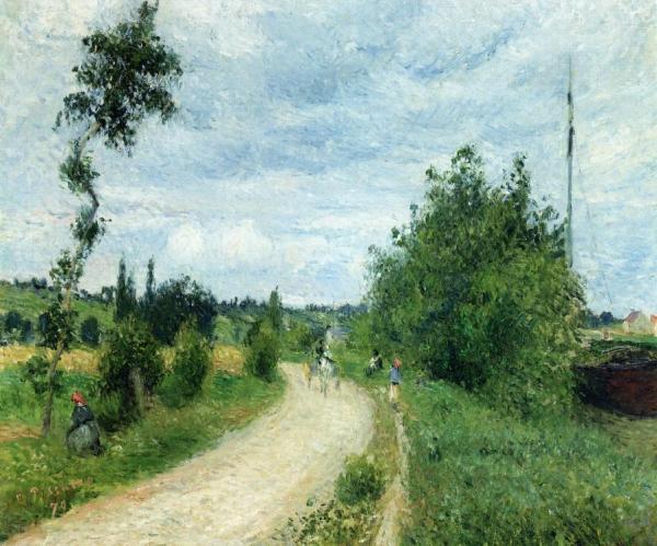 The Auvers Road, Pontoise by Camille Pissarro