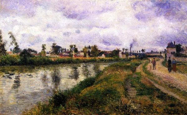 The Banks Of The Oise by Camille Pissarro