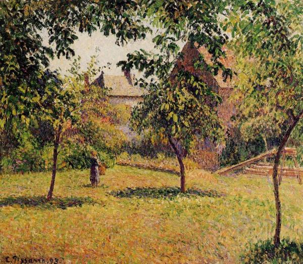 The Barn, Morning, Eragny by Camille Pissarro