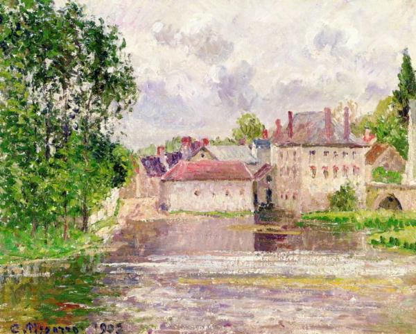 Camille Pissarro The Bridge And Printing Shop In Moret