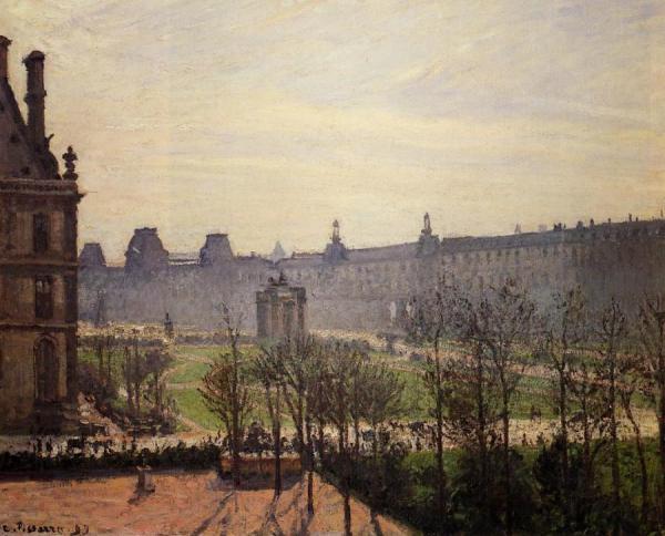 The Carrousel: Autumn, Morning by Camille Pissarro
