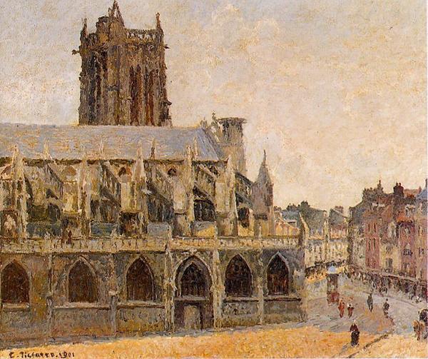 The Church Of Saint-jacques, Dieppe by Camille Pissarro