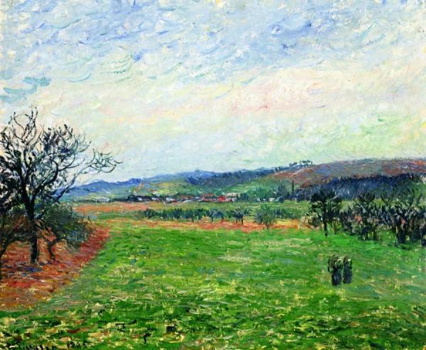 The Coast At Gisors, Grey Weather by Camille Pissarro