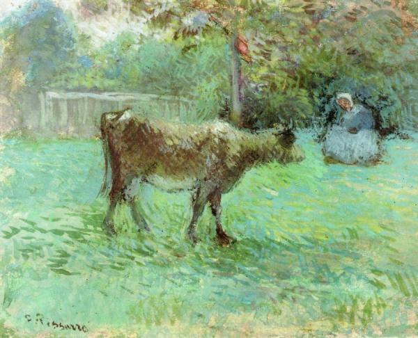 The Cowherd by Camille Pissarro