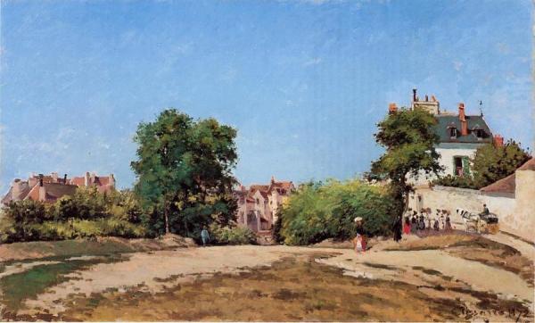 The Crossroads, Pontoise by Camille Pissarro