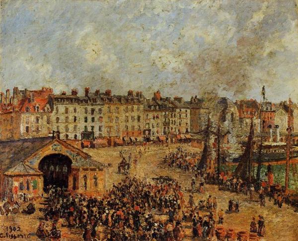 The Fishmarket, Dieppe by Camille Pissarro Oil Painting Reproductions