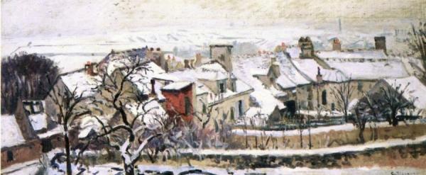 The Four Seasons: Winter by Camille Pissarro