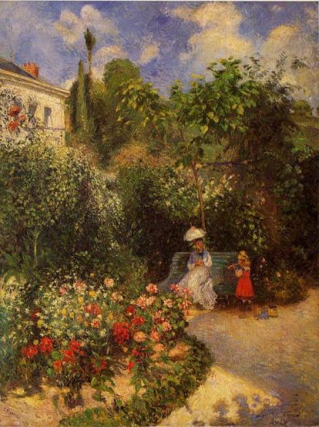 The Garden At Pontoise by Camille Pissarro