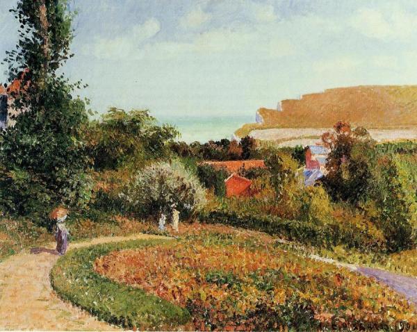 The Garden Of The Hotel Berneval by Camille Pissarro