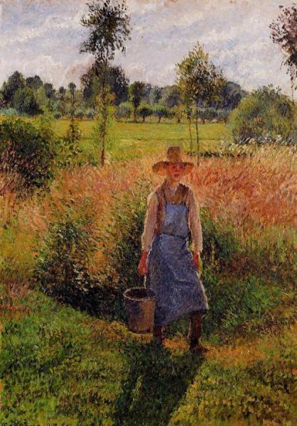 The Gardener, Afternoon Sun, Eragny by Camille Pissarro