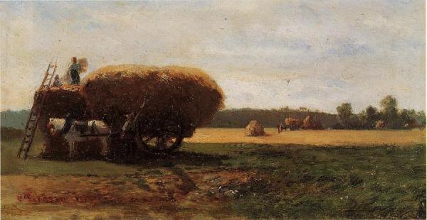 The Harvest by Camille Pissarro