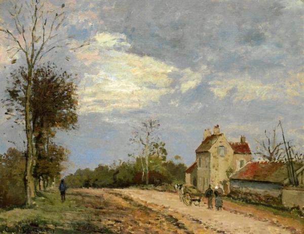 The House Of Monsieur Musy, Route De Marly, Louveciennes by Camille Pissarro
