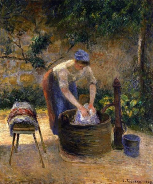 The Laundry Woman by Camille Pissarro