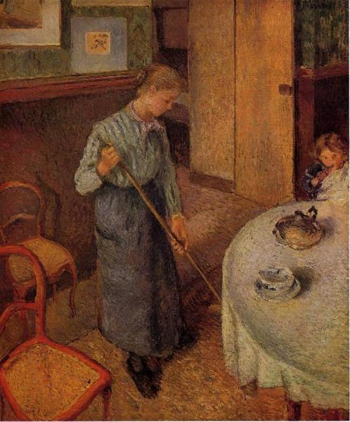 The Little Country Maid by Camille Pissarro Oil Painting Reproductions
