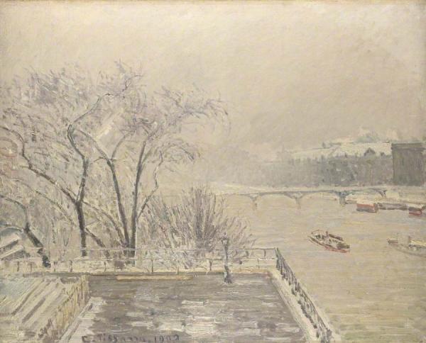The Louvre Under Snow by Camille Pissarro