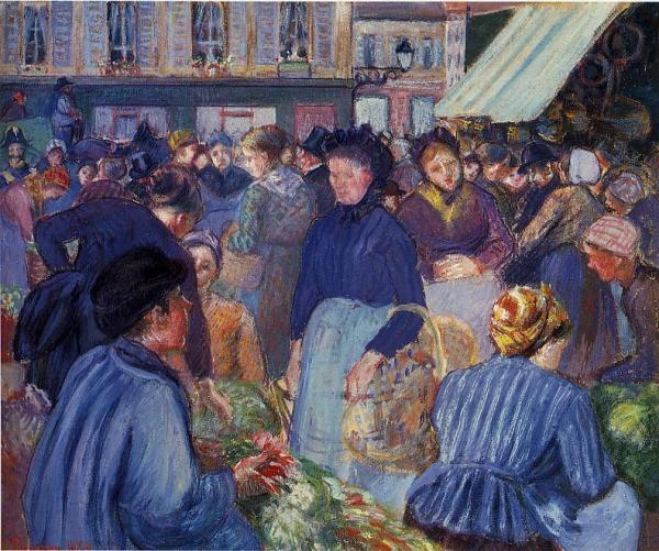 The Market At Gisors by Camille Pissarro