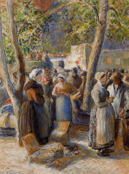 The Market In Gisors by Camille Pissarro