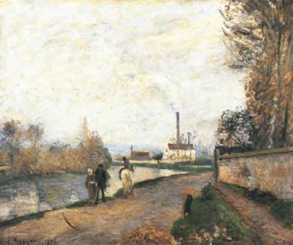 The Oise At Pontoise In Bad Weather by Camille Pissarro