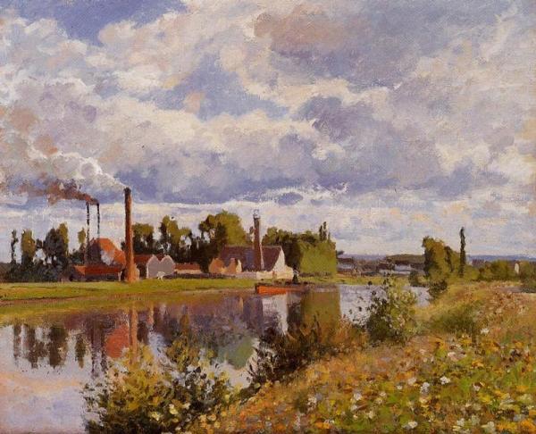 The Oise On The Outskirts Of Pontoise by Camille Pissarro