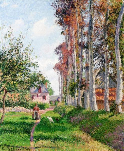 The Orchard Of The D'ango Manor, Varengeville, Morning by Camille Pissarro