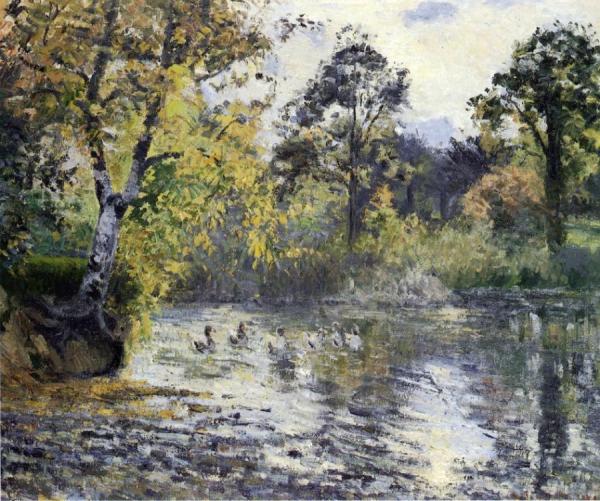 The Pond At Montfoucault by Camille Pissarro Oil Painting Reproductions