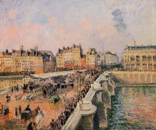 The Pont-neuf: Afternoon Sun by Camille Pissarro