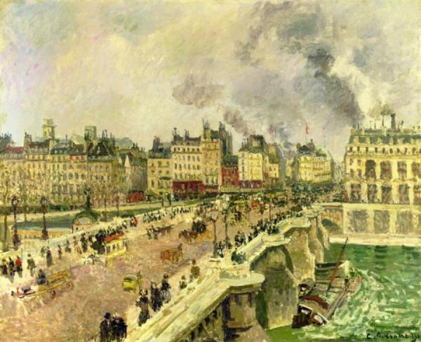 The Pont Neuf, Shipwreck Of The "bonne Mere" by Camille Pissarro