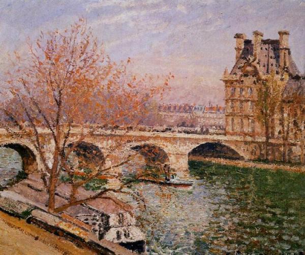 The Pont Royal And The Pavillion De Flore by Camille Pissarro