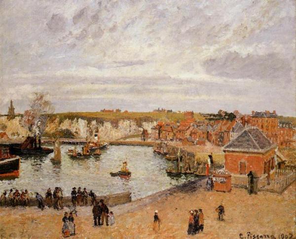 The Port Of Dieppe by Camille Pissarro