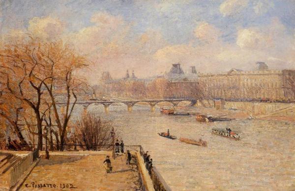 The Raised Terrace Of The Pont-neuf by Camille Pissarro Oil Painting Reproductions