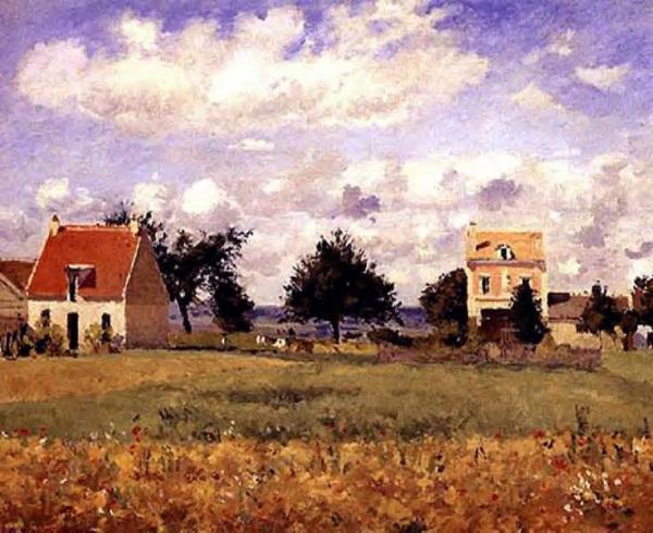 The Red House by Camille Pissarro